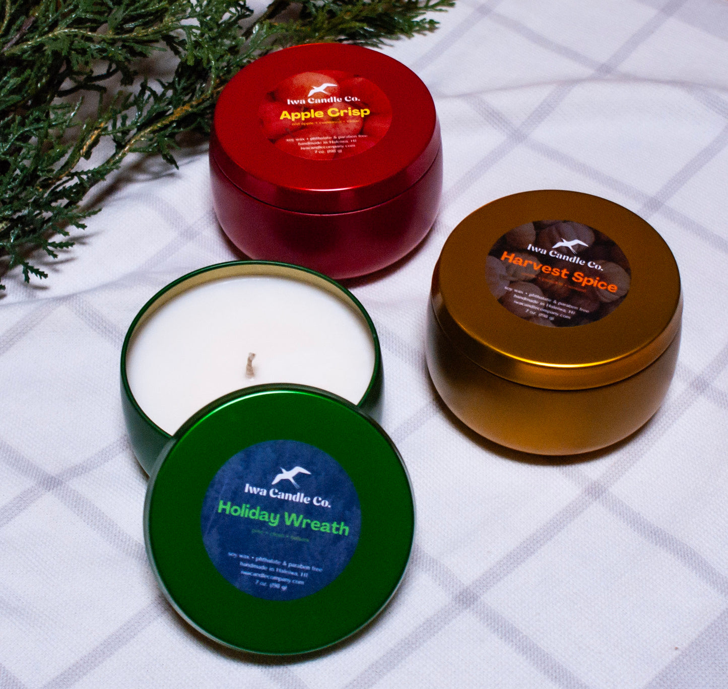 Holiday Wreath Candle